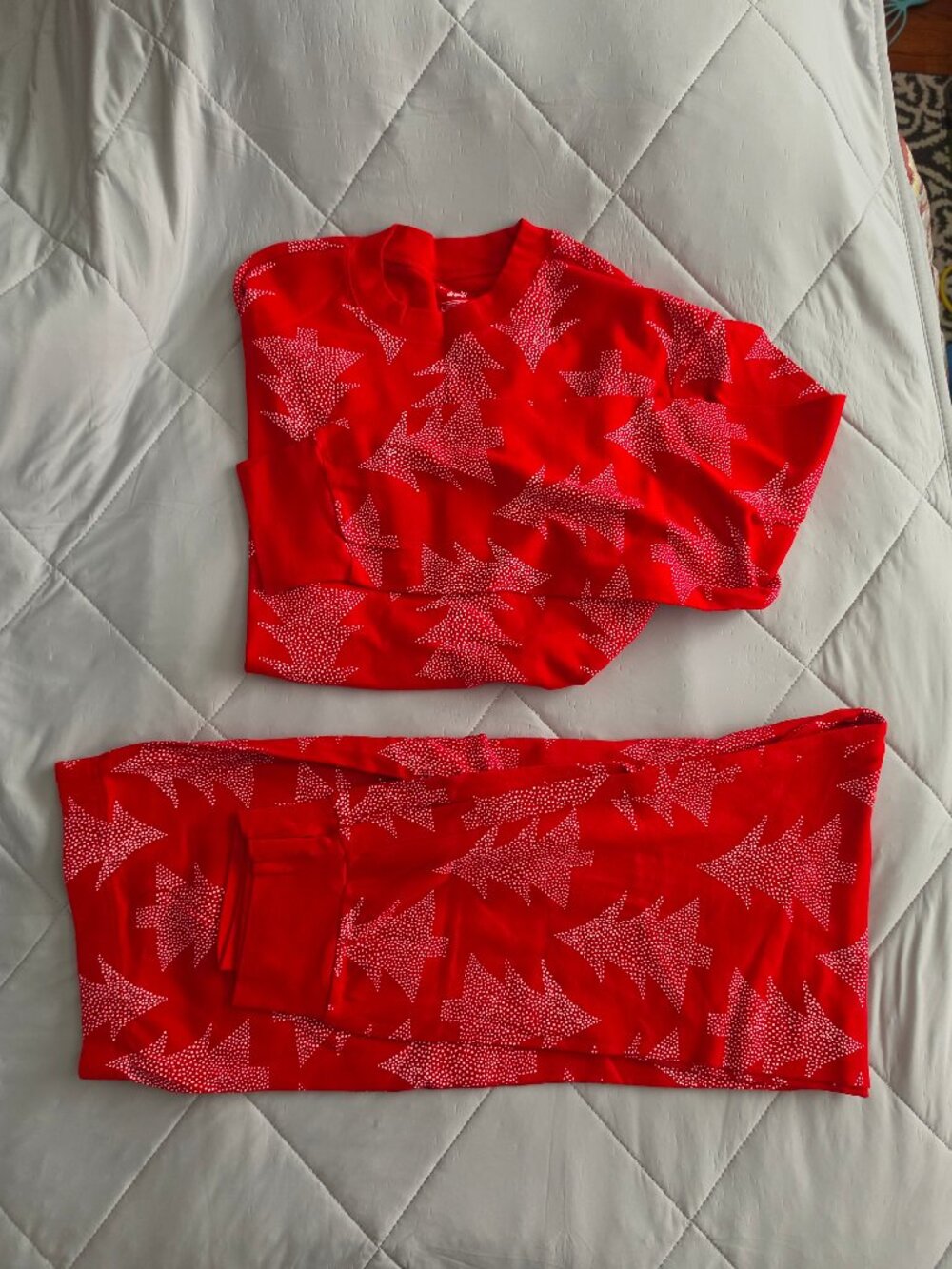 Carter's Family Matching Adults Pajamas Red Christmas Trees Size XL NWOT